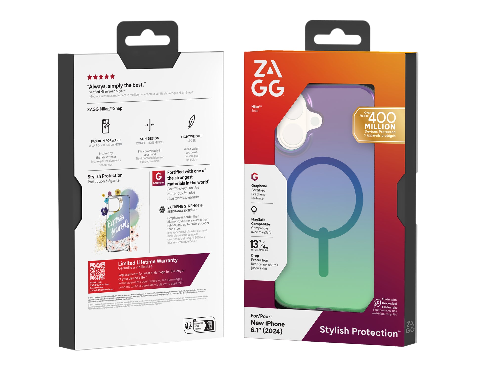 ZAGG Backcover Snap – für Apple iPhone 16 – Feather