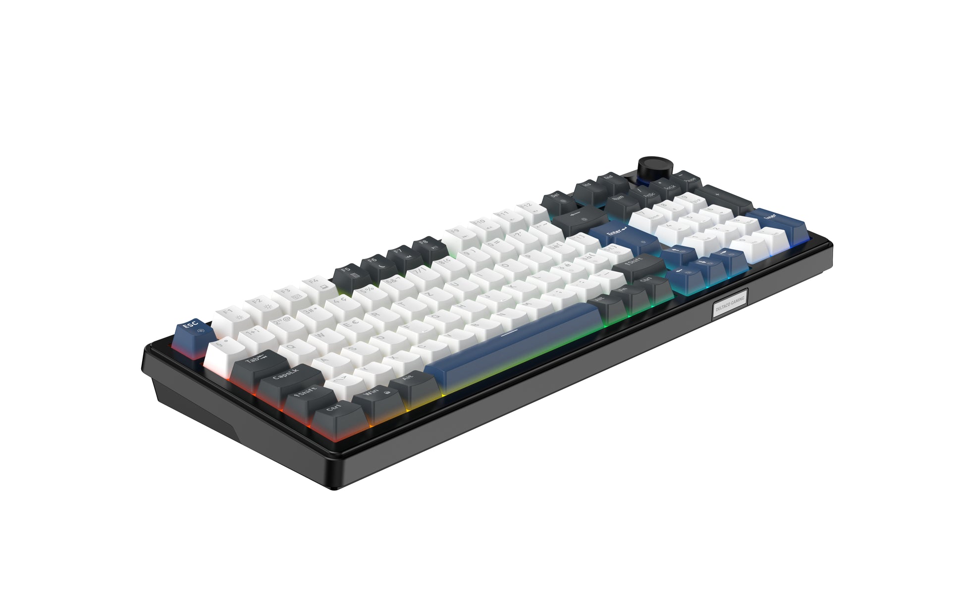 Deltaco Gaming GAM-206-CH – Gaming-Tastatur 96% – Mechanisch, Hot-Swap – Kabelgebunden, USB – RGB – QWERTZ (CH)
