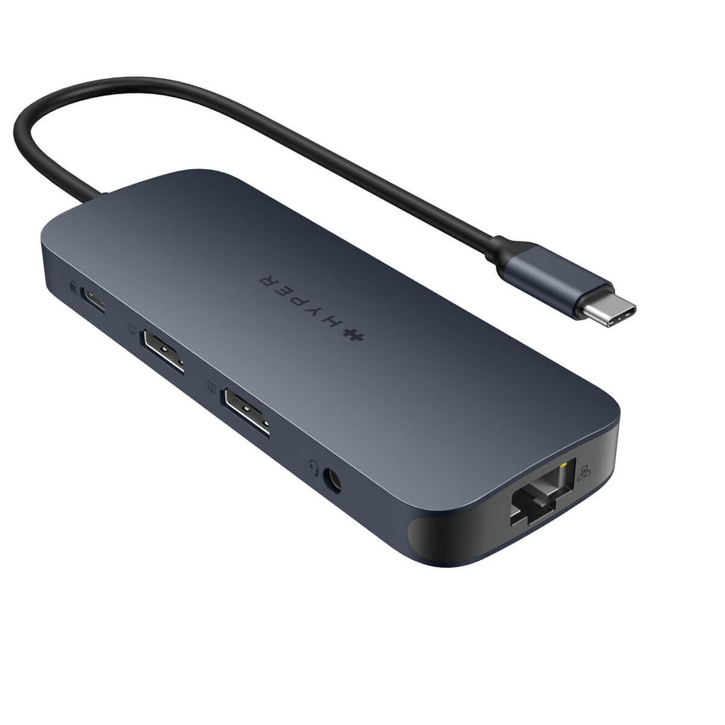 Targus HD4006GL Multiport-Adapter – USB-C, 2× HDMI, 3× USB-C, 2× USB-A, 140 W PD, GbE, für Windows/Mac
