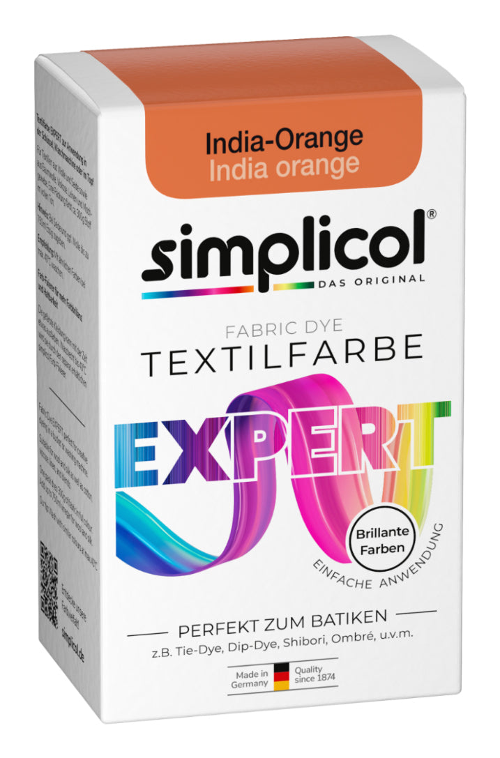 Simplicol Expert Textilfarbe – Dunkelorange (India-Orange) – 150 ml – für Stoffe