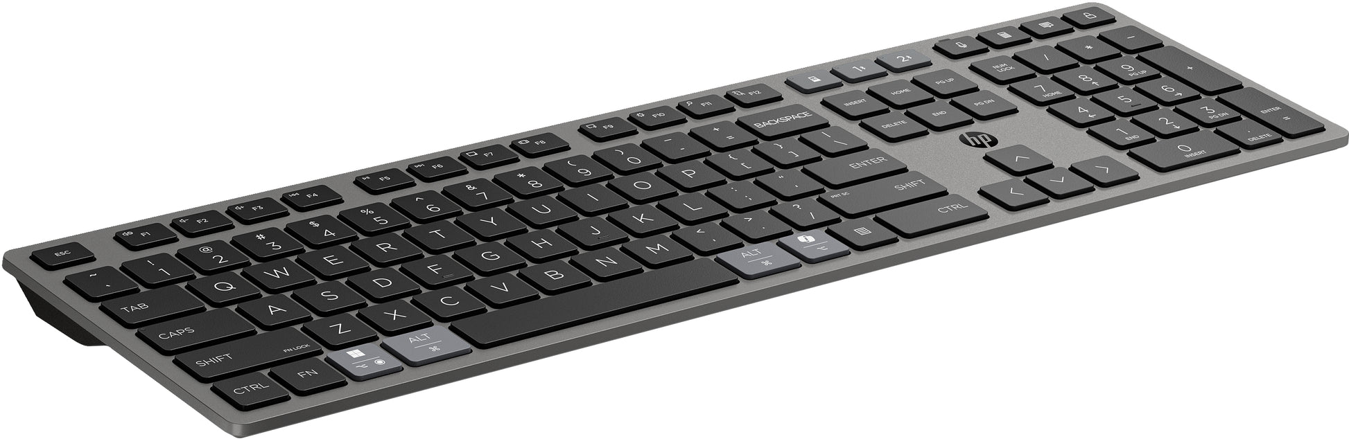 HP 725 – Tastatur – Bluetooth & 2,4 GHz (USB-A Empfänger) – Grau