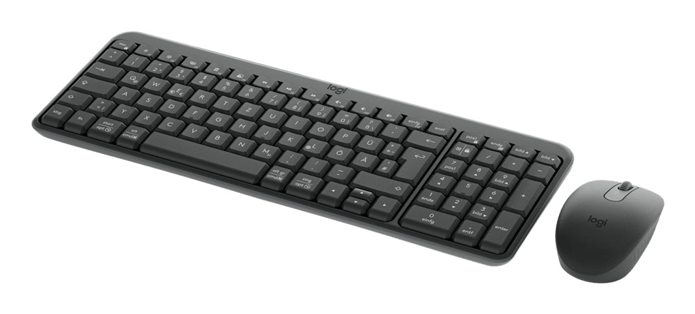 Logitech MK250 Compact – Tastatur-Maus-Set – Bluetooth & 2,4 GHz – QWERTZ (DE) – Graphit