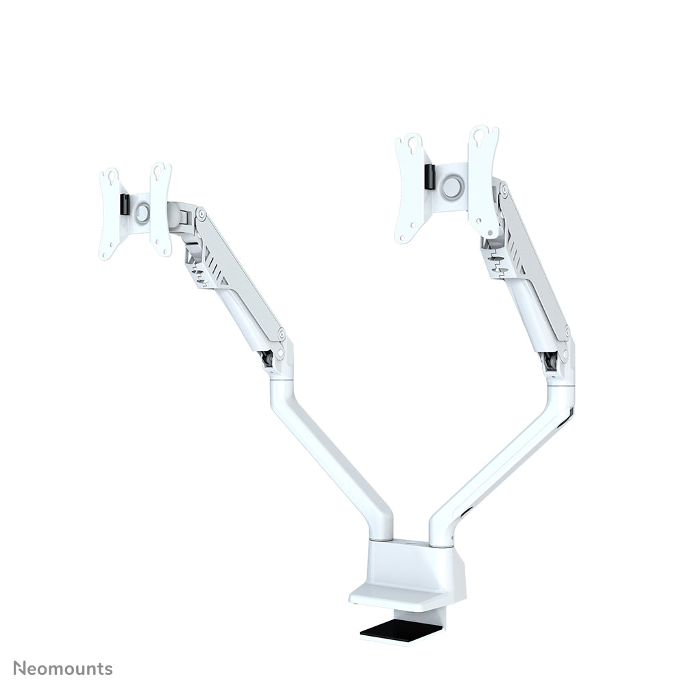 Neomounts Monitorarm, Tischklemme, Tischdurchführung, bis 32", höhenverstellbar, Gasfeder, Weiss