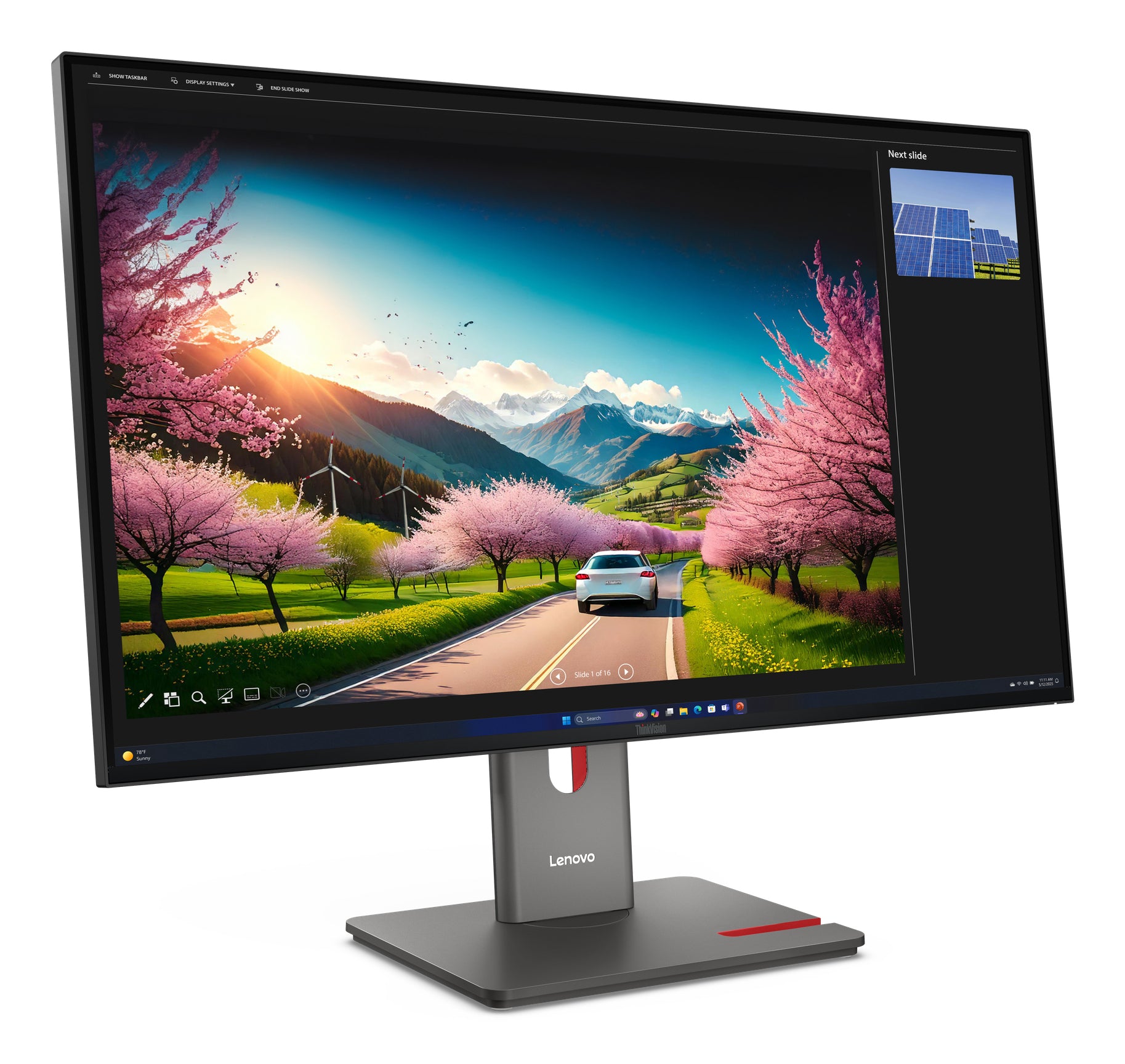 Lenovo ThinkVision P32Ud-40 – 31,5", 3840 × 2160 (4K), IPS, 120 Hz, USB-C 140 W, Thunderbolt 4, LAN, HDR10