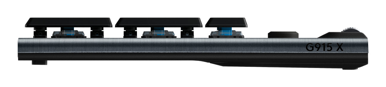 Logitech G G915 X LIGHTSPEED – Gaming-Tastatur – USB + RF + Bluetooth, Mechanisch (GL Clicky), RGB, Schwarz