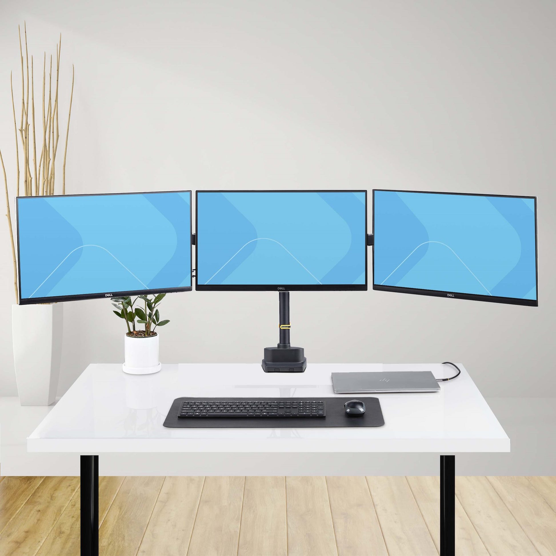 StarTech.com Monitorarm Tischhalterung – 3 Monitore – bis 27" – VESA 75×75/100×100 mm