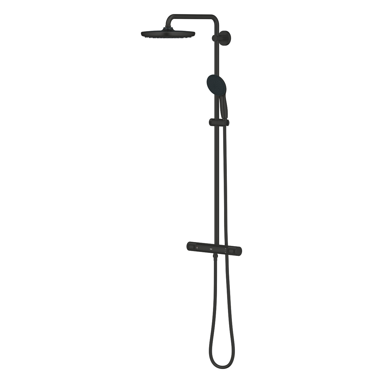 GROHE Duschsystem Vitalio Start 250 – Schlauchlänge 175 cm, Kunststoff, Thermostatisch, Wandmontiert, Chrom
