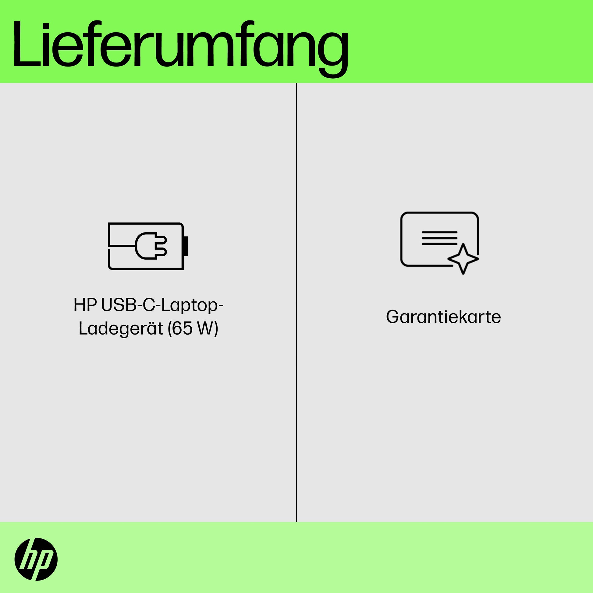 HP USB-C 65 W Ladegerät – USB-C×1 – für Laptop – Schwarz