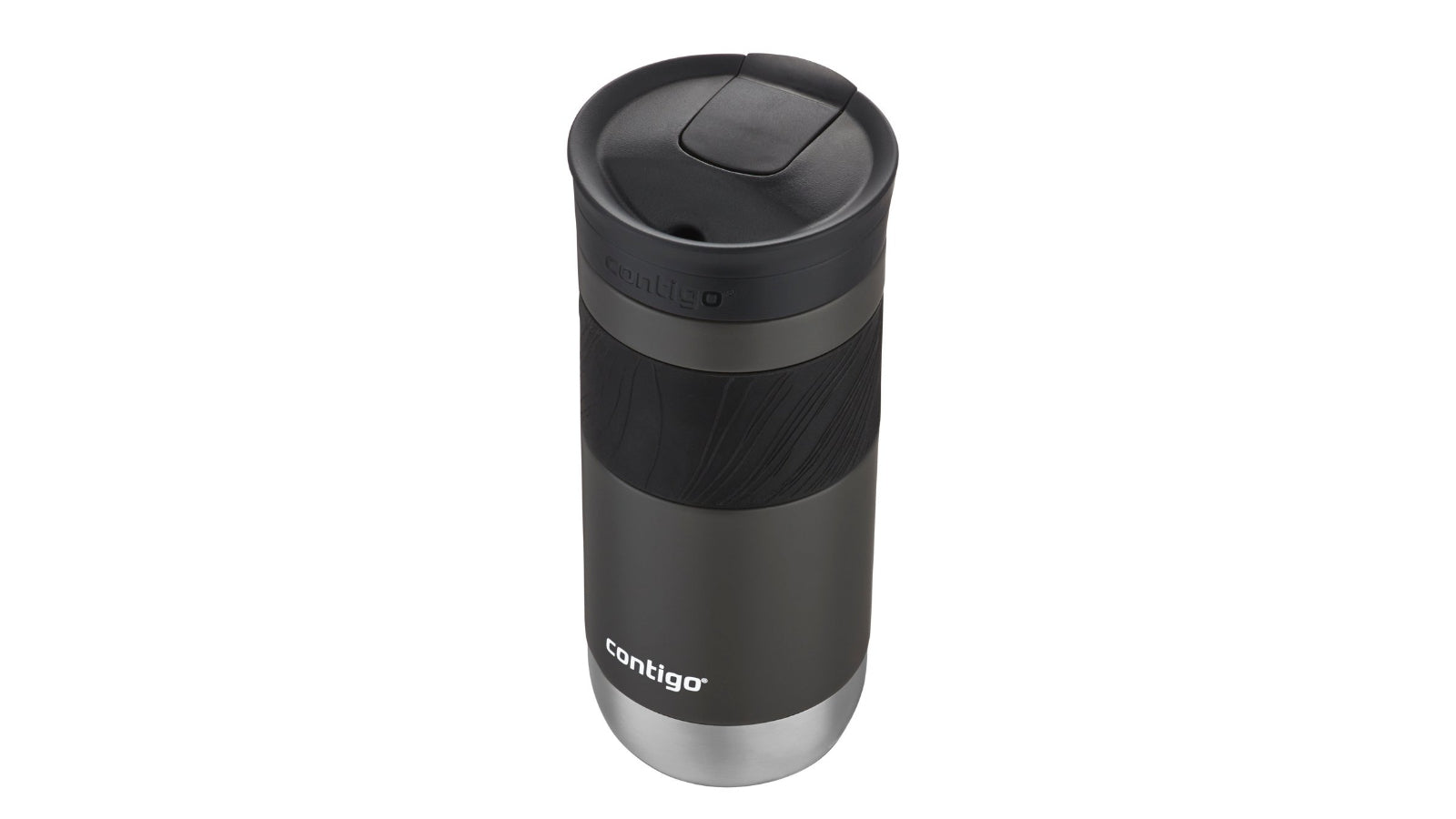 CONTIGO Byron 2.0 Thermobecher 470 ml – doppelwandig 6 h heiss/12 h kalt, Snapseal, Schwarz/Grau