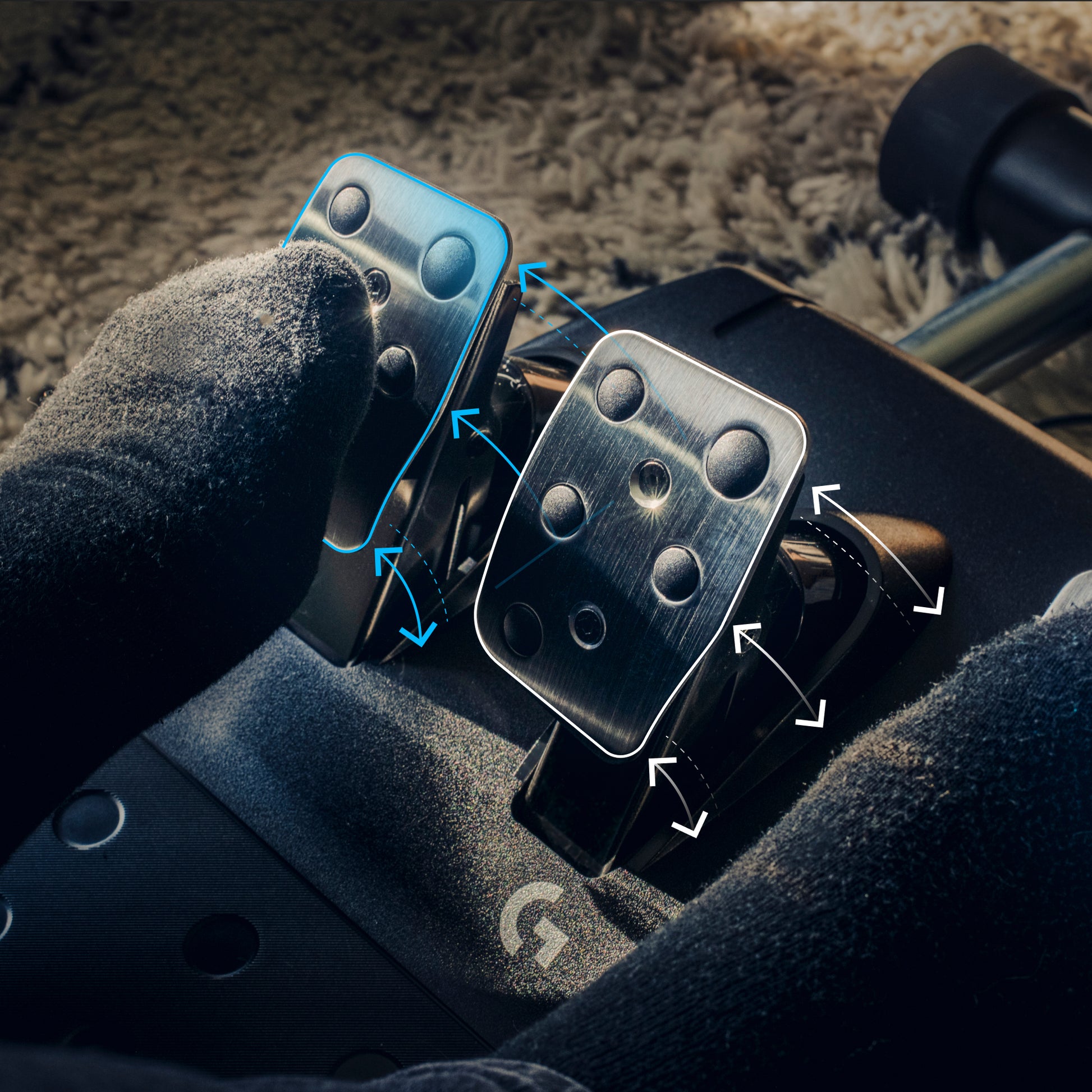 Logitech G G923 – Lenkrad + Pedale – USB (kabelgebunden), Force-Feedback, 900°, Schwarz – für PC, PS4 & PS5