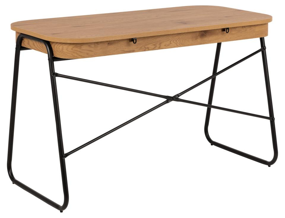 AC Design Blueton – Schreibtisch, 120 × 60 cm, Eiche/Schwarz