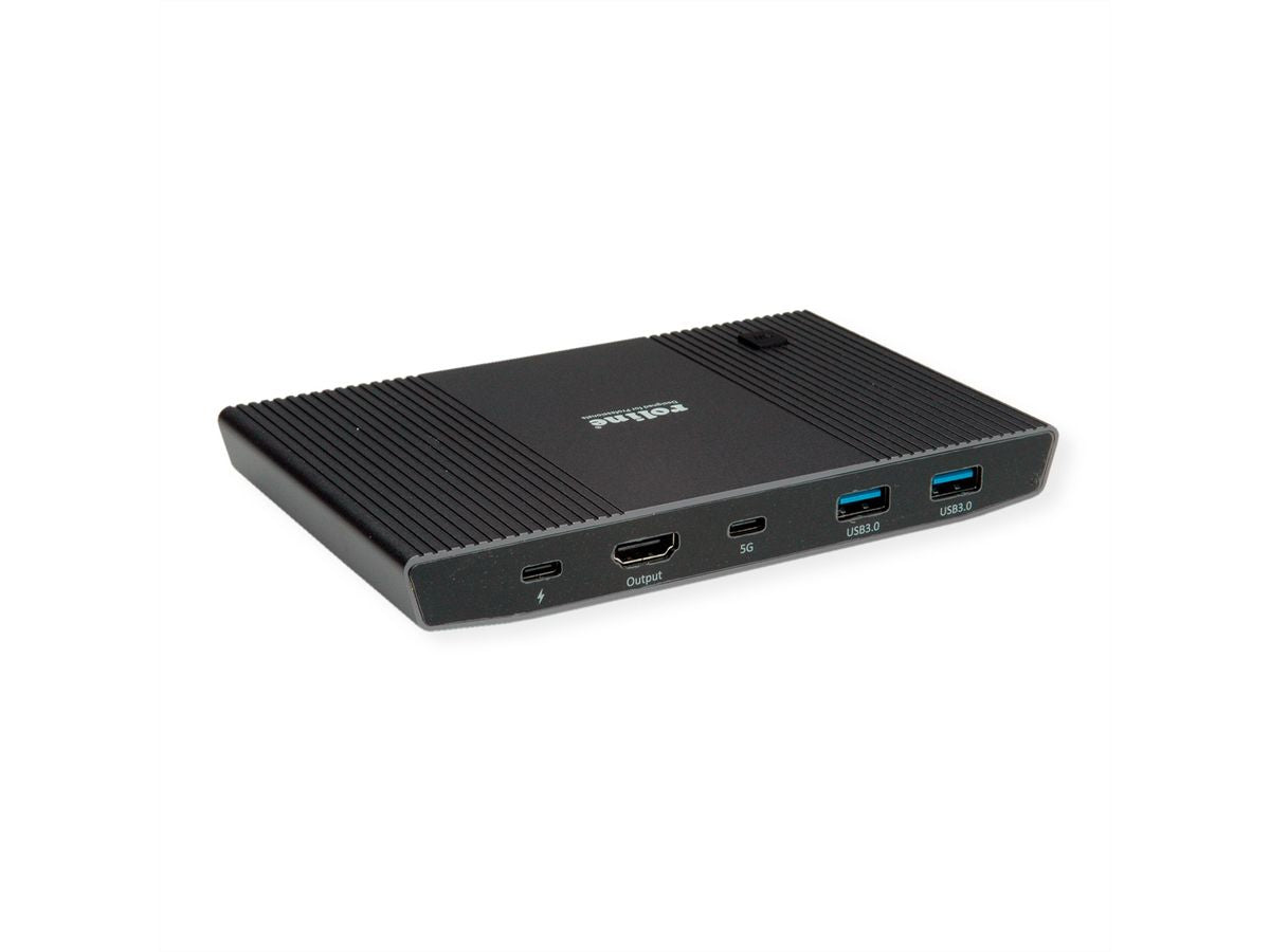 ROLINE 2-Port HDMI KVM-Switch – 4K/60 Hz, USB 3.0-Hub, USB-C PD 100 W