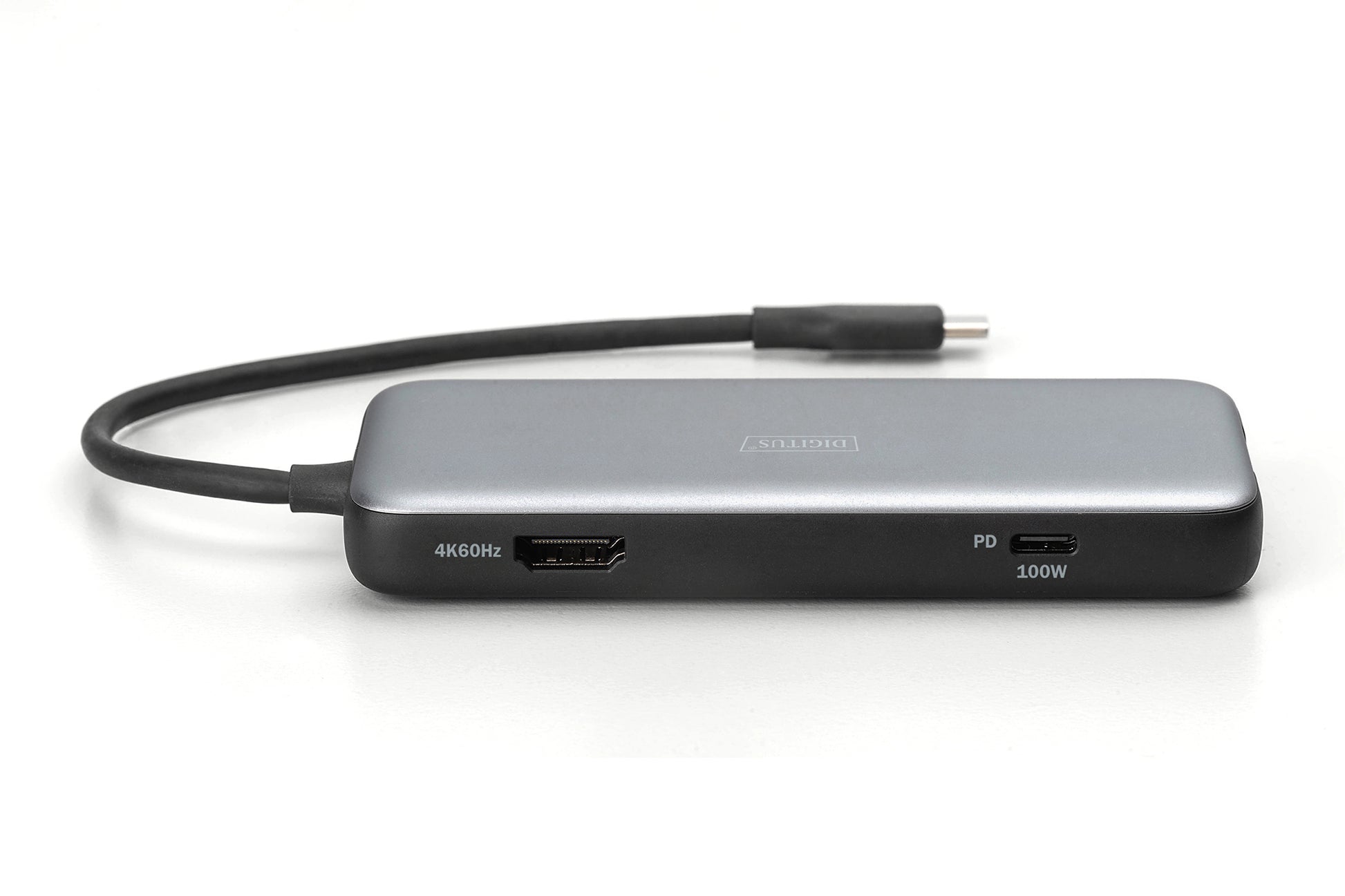 Digitus Dockingstation – USB-C, DP/HDMI, 2× USB-A, SD/microSD, 100 W PD, GbE, für Windows/Mac/ChromeOS