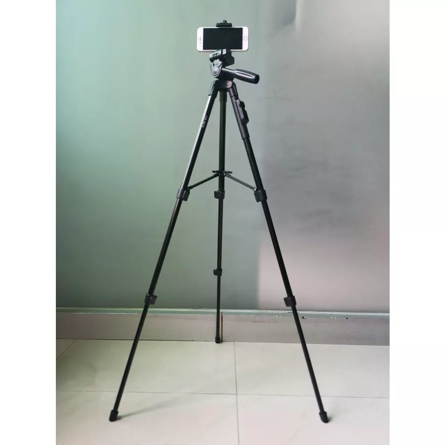 CoreParts Stativ – 57 cm – für 4–7" Smartphones, alle Kameras – mit Tragetasche