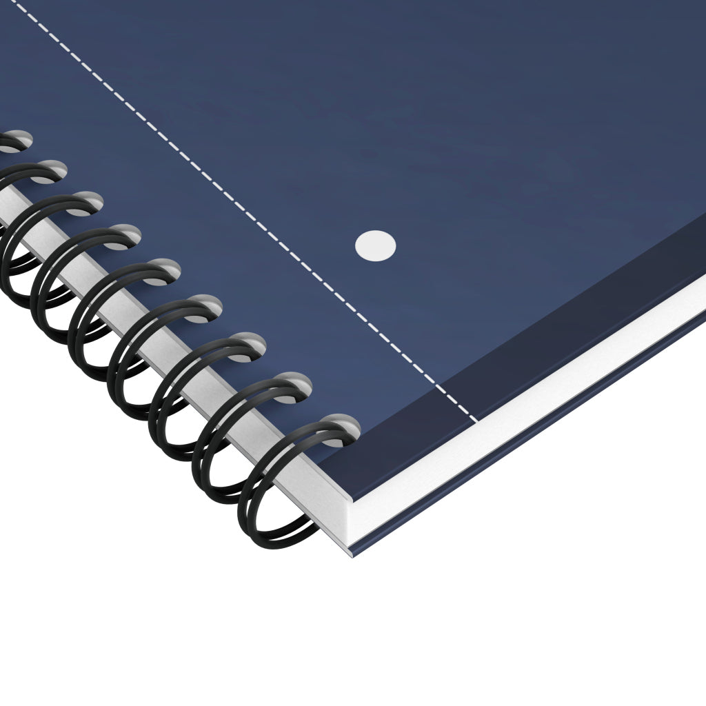 Oxford Collegeblock – A4+ – 80 Blatt – 80 g/m² – Doppelspirale, mikroperforiert, Kopfzeile – Dunkelblau