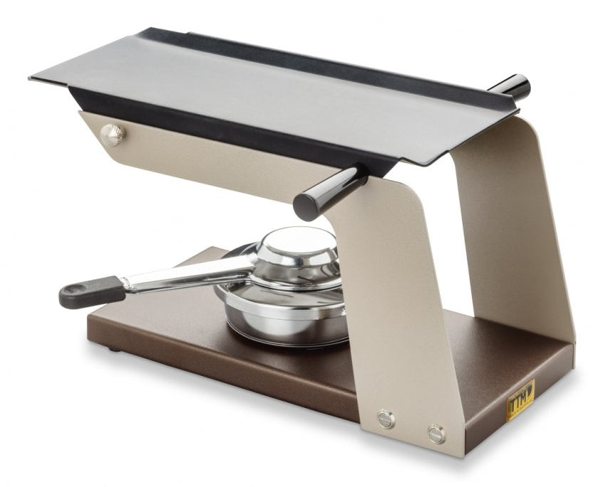 TTM Raclette Racly 100.021 – 2 Käsehälften, Aluminiumplatte – schwarz/braun