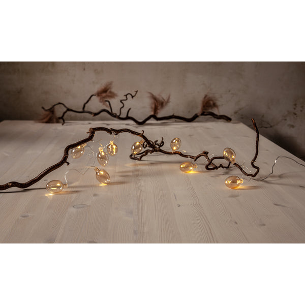 Star Trading Lichterkette – 1,35 m, Warmweiss, Beige, Timer, Batteriebetrieb 2× AA
