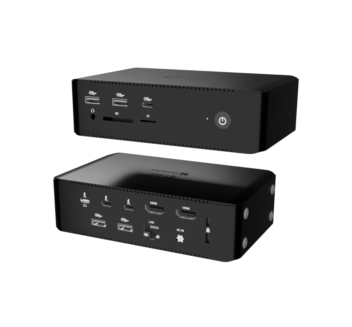 i-tec Quattro Display DS Dockingstation – Thunderbolt 5, 2× HDMI, 4× USB-A, 1× USB-C, 140 W PD, 2,5GbE