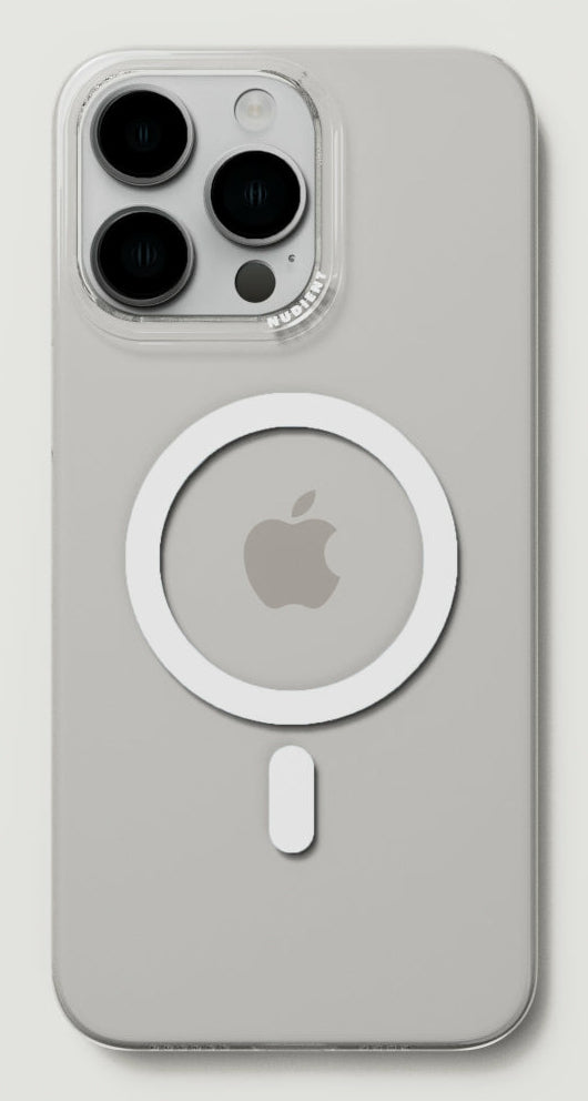 Nudient Thin Case Backcover – für Apple iPhone 15 Pro Max, MagSafe, Recycelbarer Kunststoff, Transparent