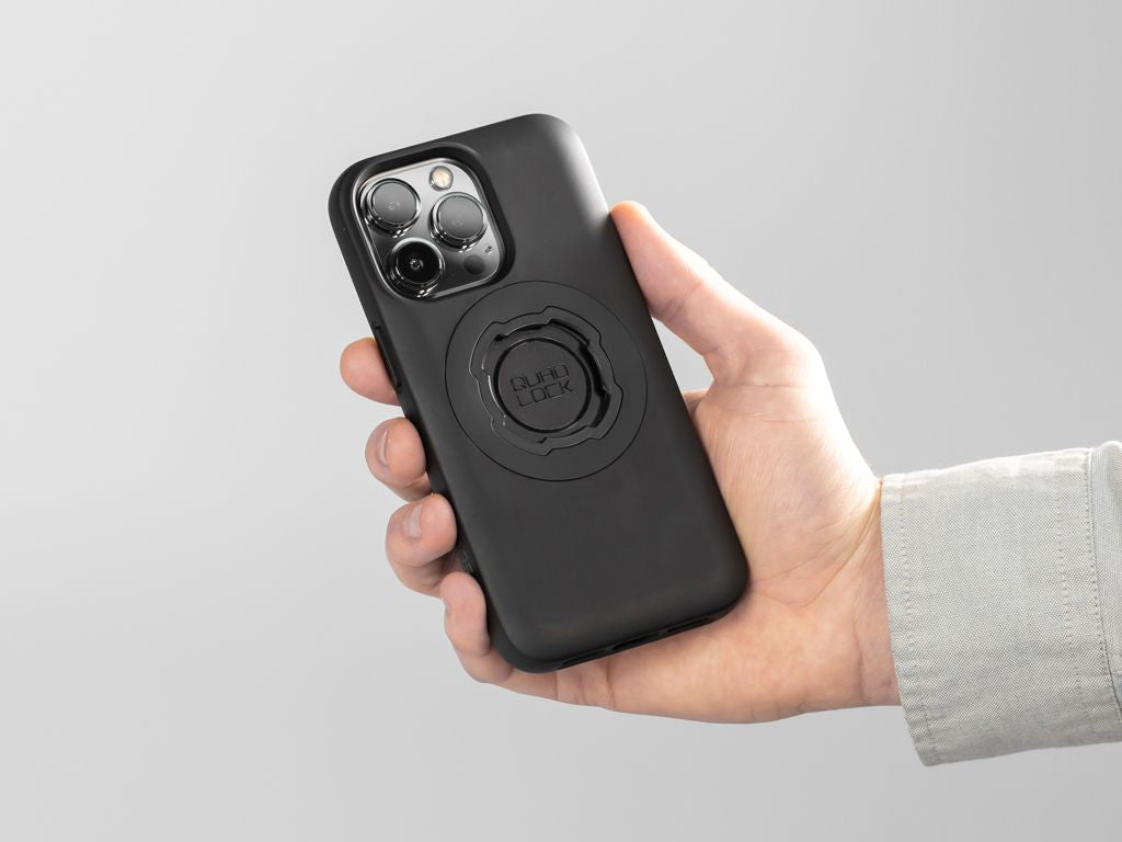 Quad Lock MAG Case Backcover – für Apple iPhone 16 Pro Max, MagSafe, PC+TPU+Mikrofaser, Schwarz
