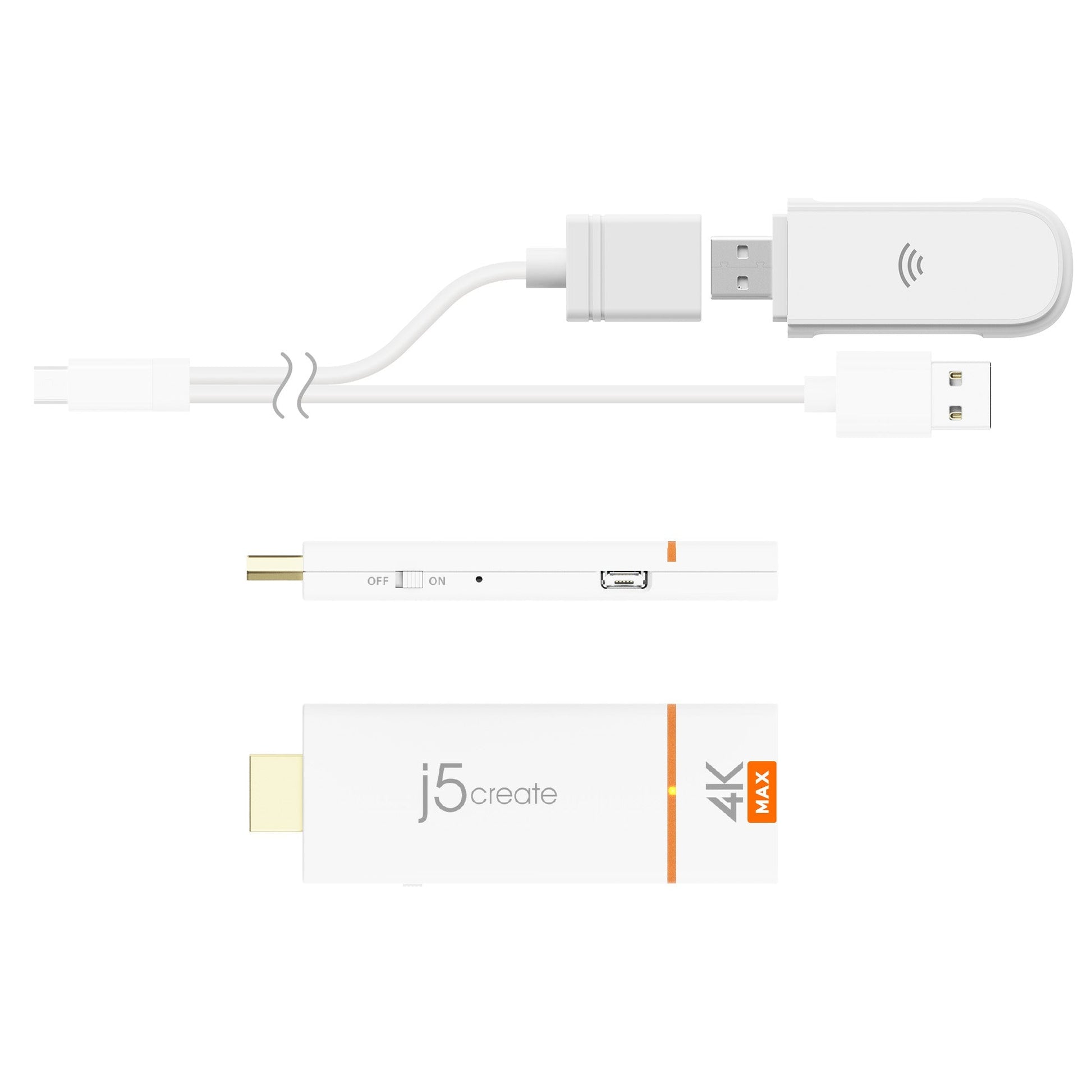 j5create Screencast 4K Max JVAW76MAX – Kabelloser Display-Adapter, HDMI