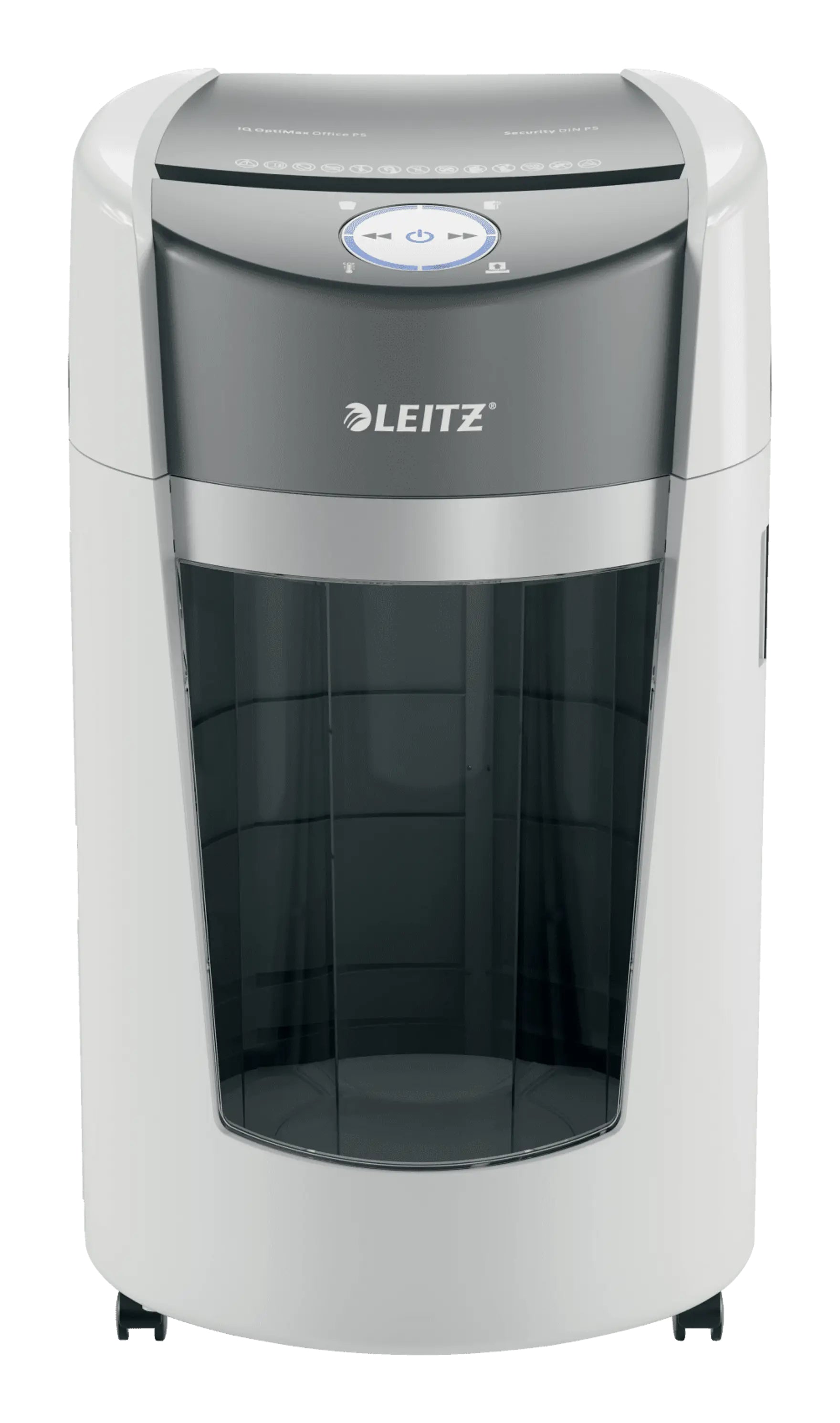 Leitz IQ OptiMax 550 Office – Aktenvernichter, DIN P-5, Mikroschnitt 2 × 15 mm, 10 Blatt, 35 l
