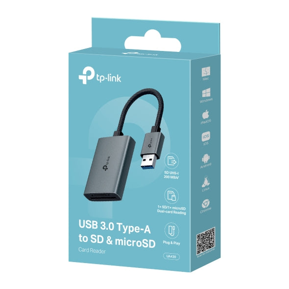 TP-Link USB-Kartenleser USB-C – SD/microSD – USB 3.2 Gen 1 (5 Gbit/s) – für Windows, macOS, Linux und mehr