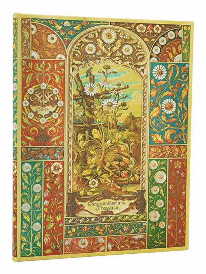 Paperblanks Notizbuch, 175 × 230 mm, liniert, Fadenheftung, Hardcover, 144 Seiten, 120 g/m² – Früchte