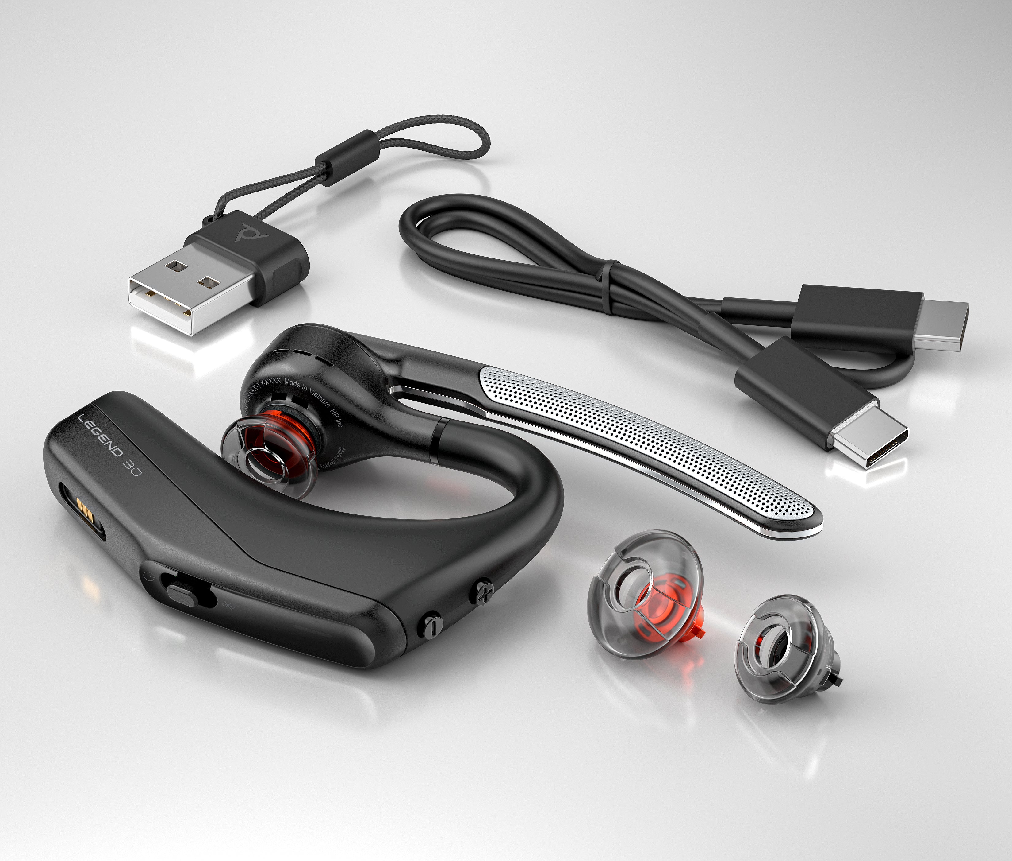 Poly Voyager Legend 30 – In-Ear Headset, kabellos (Bluetooth), für Windows/Mac/Android, Schwarz
