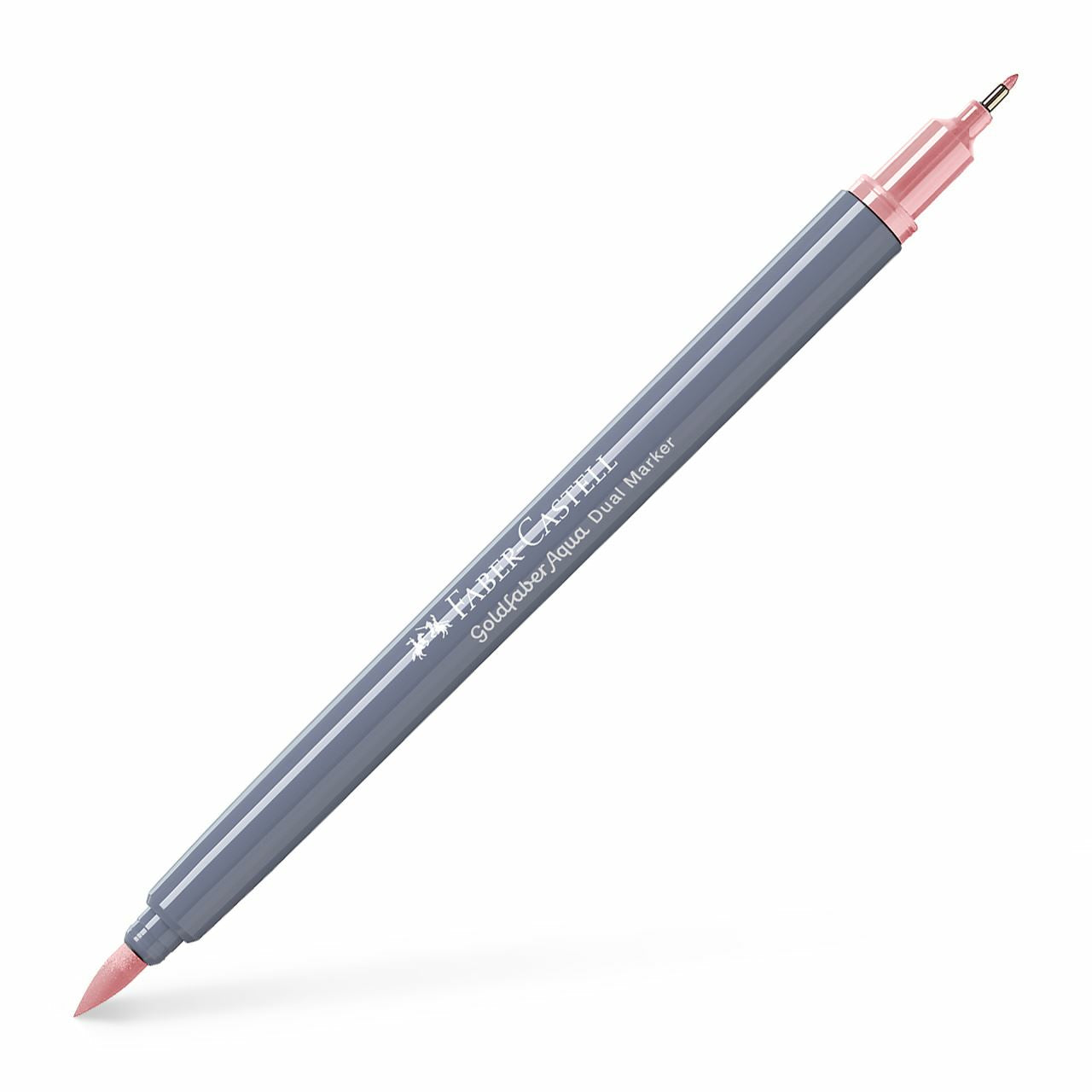 Faber-Castell Brush Pen Goldfaber Aqua – Pinselspitze & Finelinerspitze 0,6 mm – Blassrosa – wasservermalbar