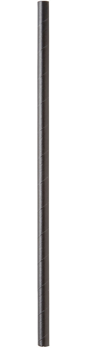Duni Papierstrohhalme – L 21 cm, Ø 8 mm, schwarz, 100 Stück