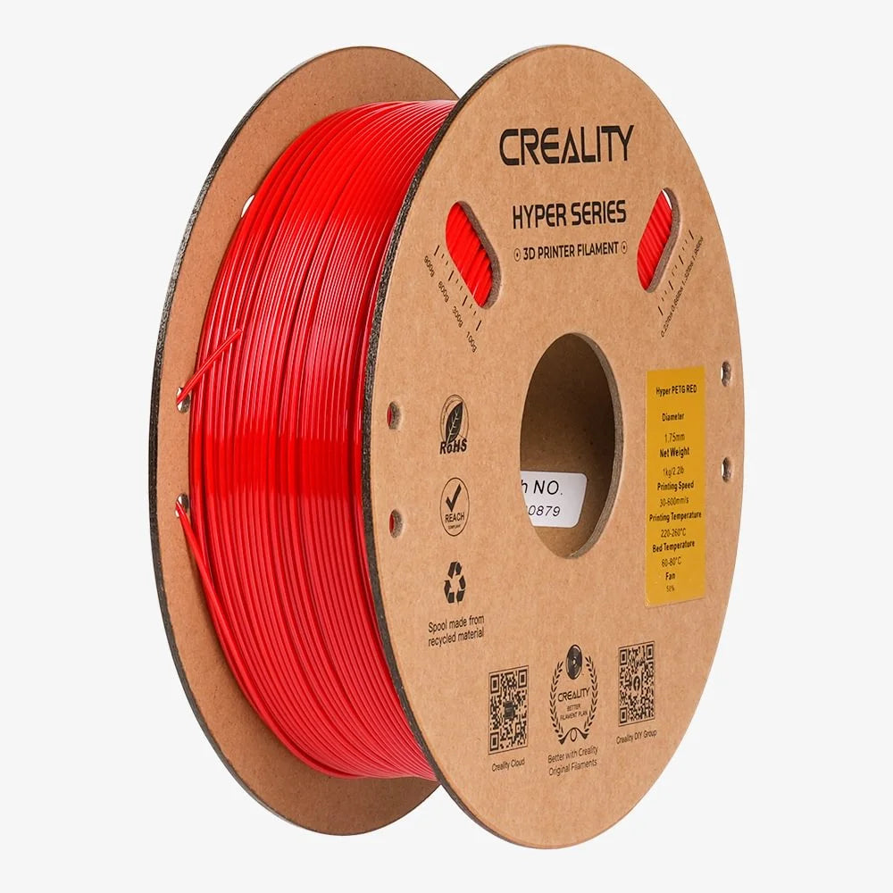 Creality 3D 3D-Drucker-Filament Hyper PETG 1,75 mm Rot, 1 kg – für Creality 3D