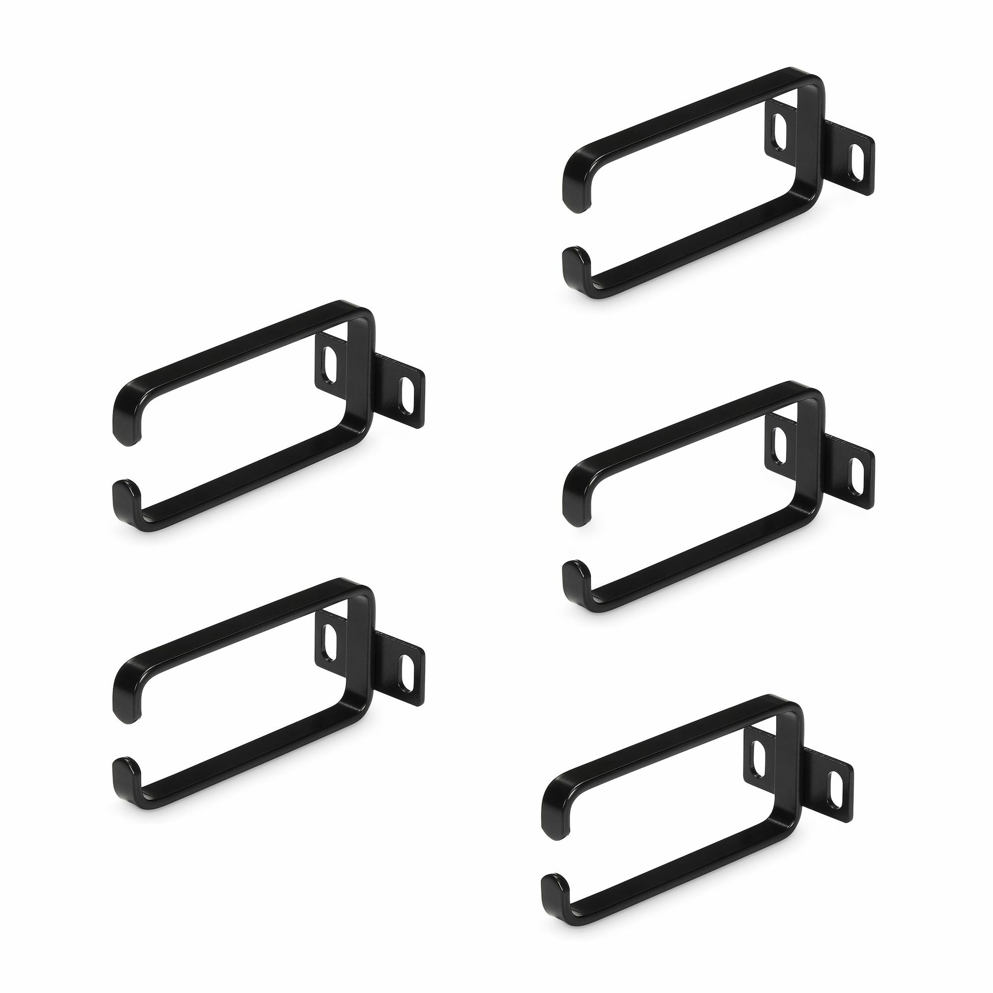 StarTech.com CMHOOK1UN5PK Rangierpanel 19", 1U, 5 Stahlringe, 45×101×45 mm – schwarz