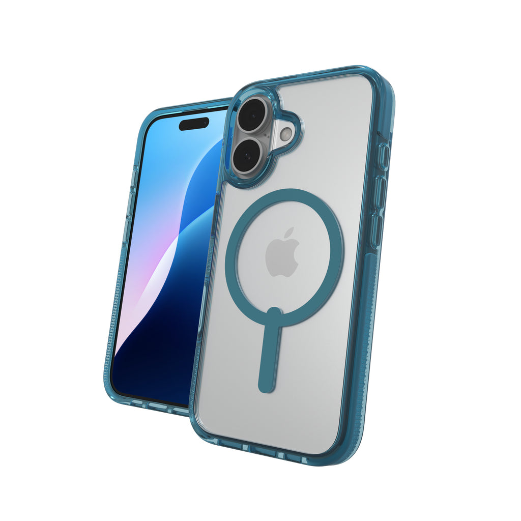 ZAGG Backcover Snap – für Apple iPhone 16 – Retro Blau Santa Cruz