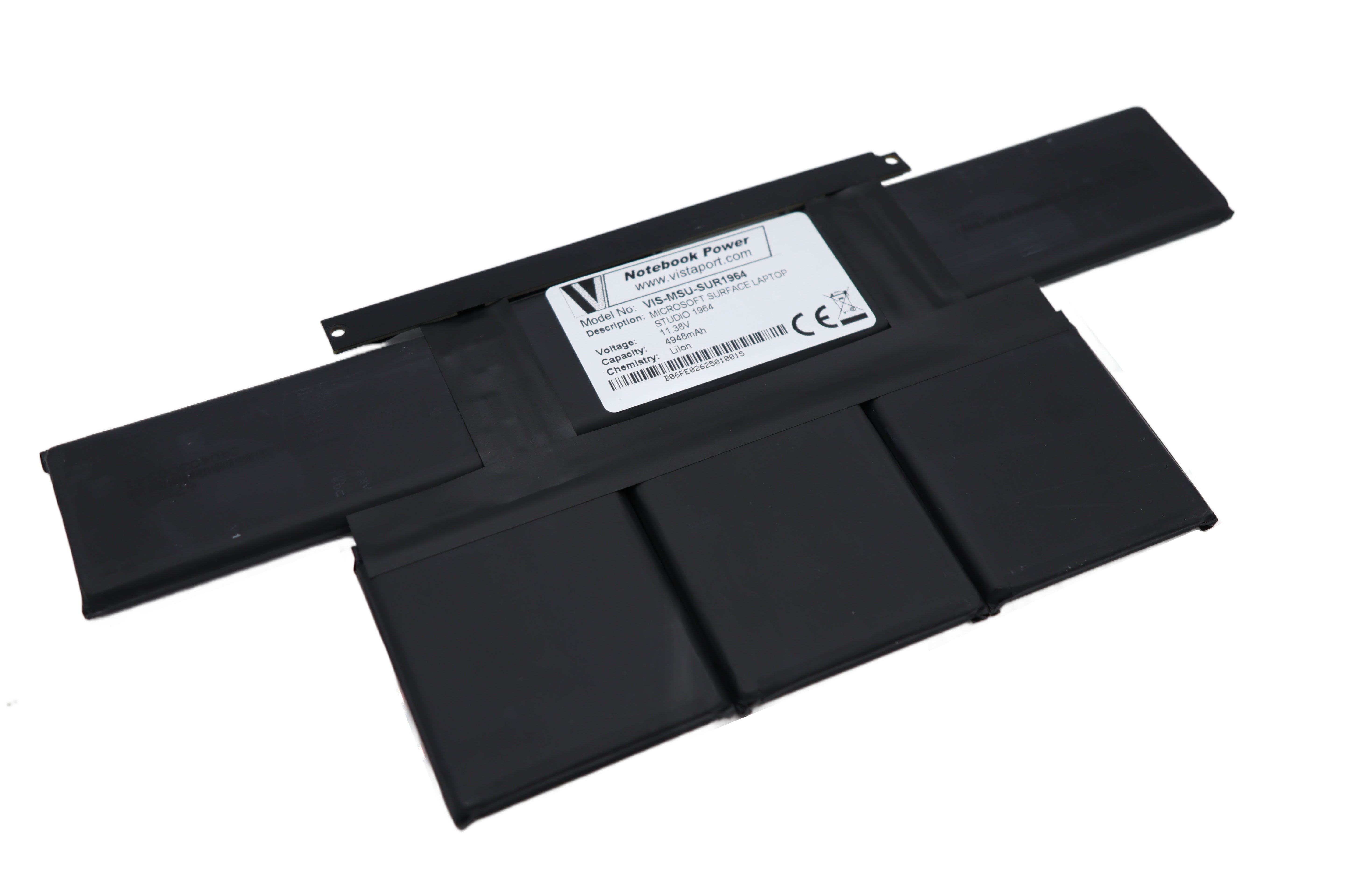 Vistaport Notebook-Akku – für Microsoft Surface Laptop Studio (1964) – 56,3 Wh, 11,38 V – Schwarz