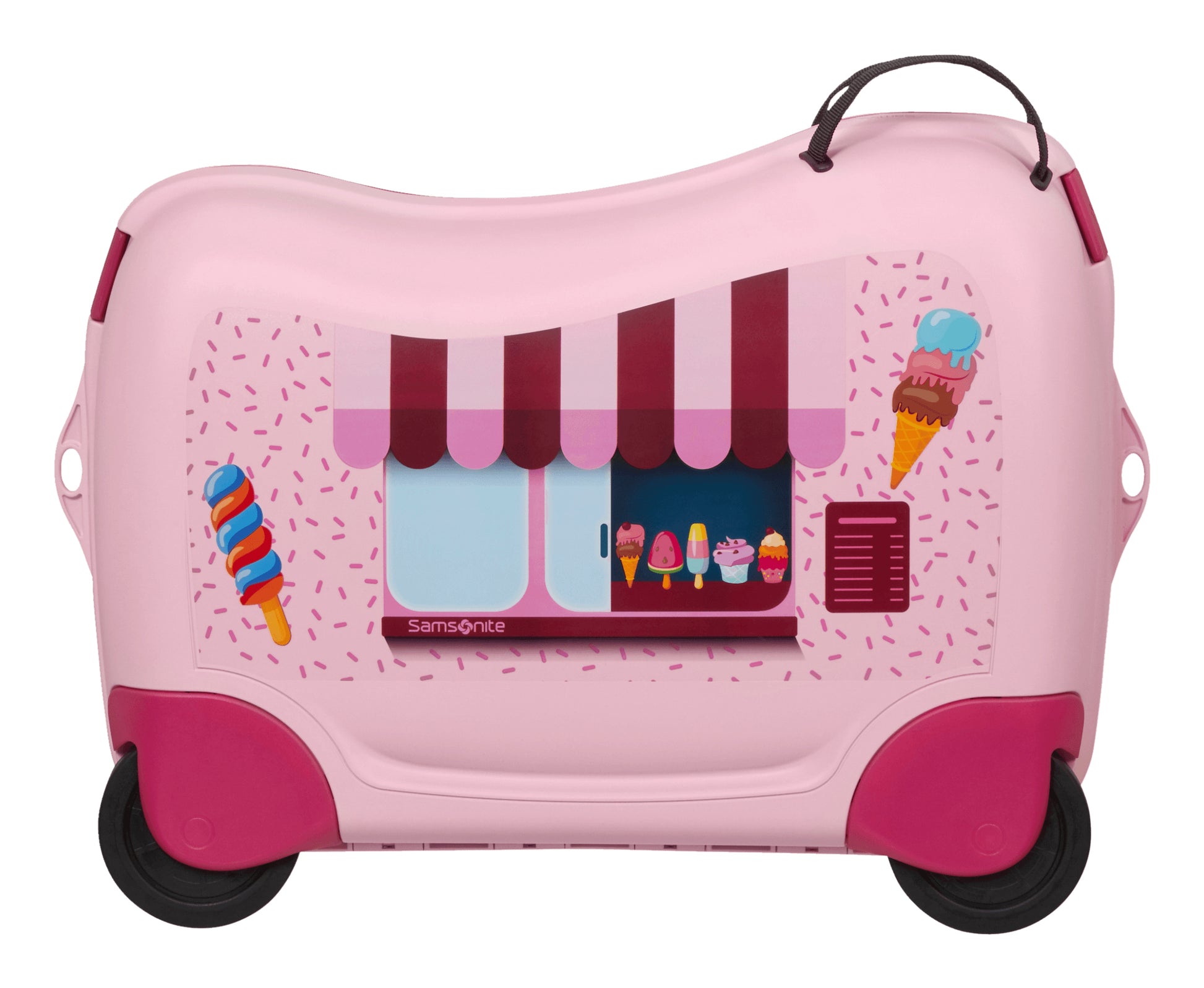 Samsonite Ride-on-Kindertrolley Handgepäck – 30 l, Hartschale, 4 Rollen, Ice Cream Van, 52 × 38 × 21 cm