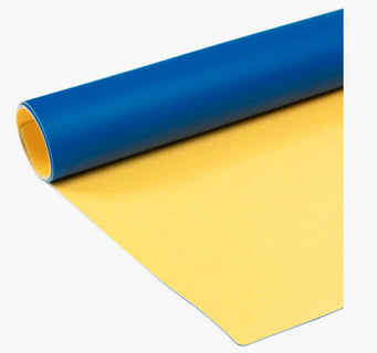 Exacompta Schreibtischunterlage – 400 × 800 mm, PU-Kunstleder, Türkis/Gelb, 1 Stück