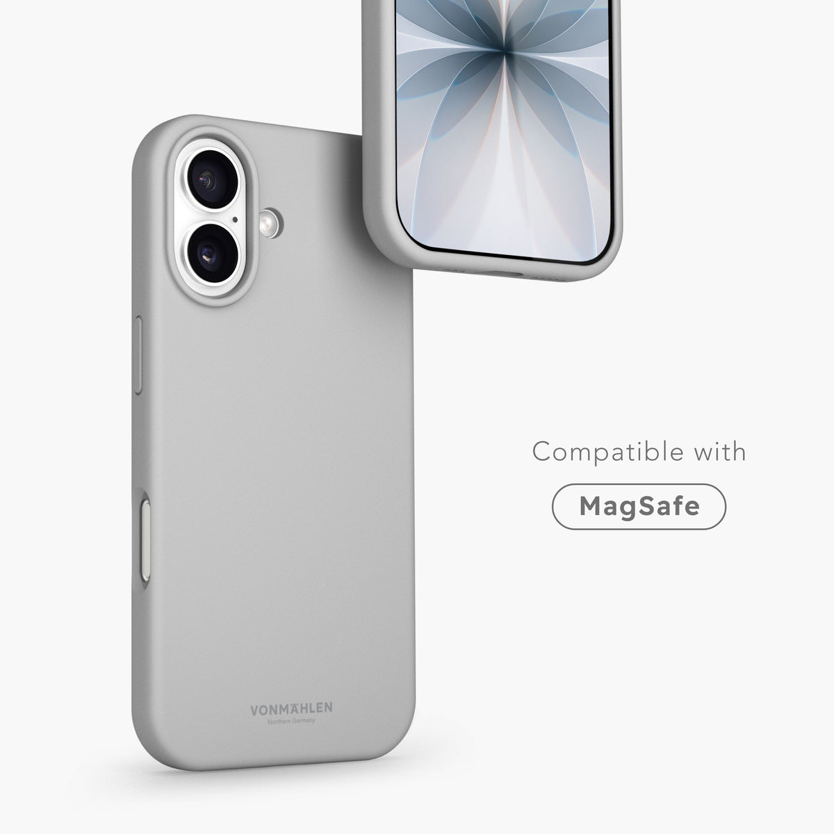 Vonmählen Backcover – für Apple iPhone 17 – hellgrau – Silikon, MagSafe-kompatibel