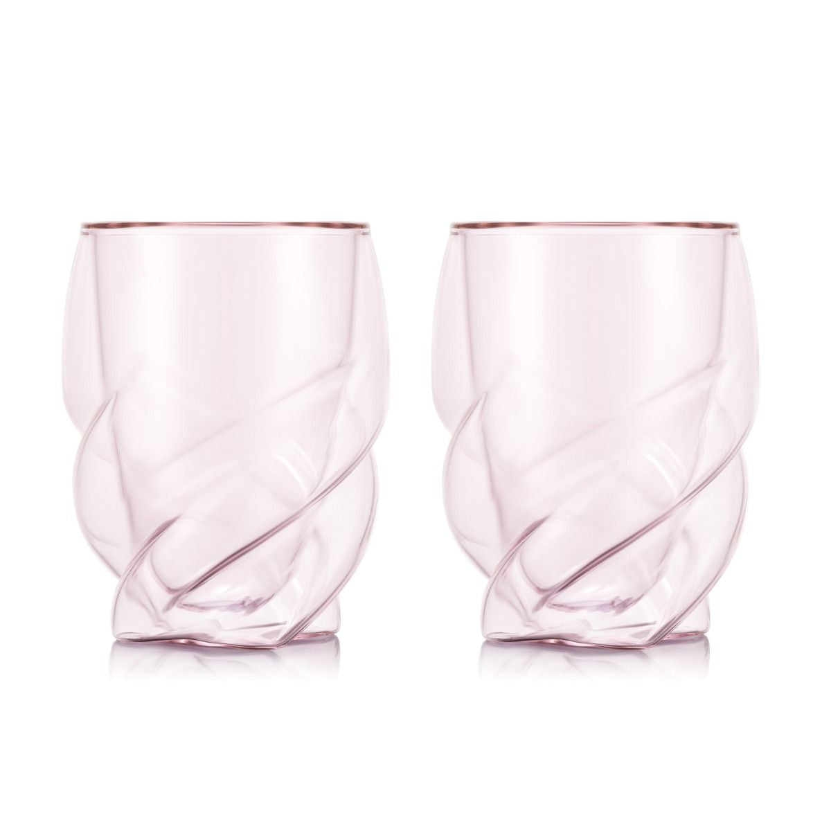 Bodum PAVINA Doppelwandglas – 0,27 l, Borosilikatglas, Pink, 2 Stück