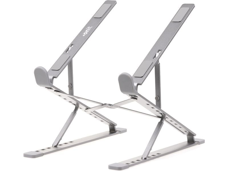 ONIT Laptop-Ständer – bis 17,3", faltbar, höhenverstellbar – Anthrazit