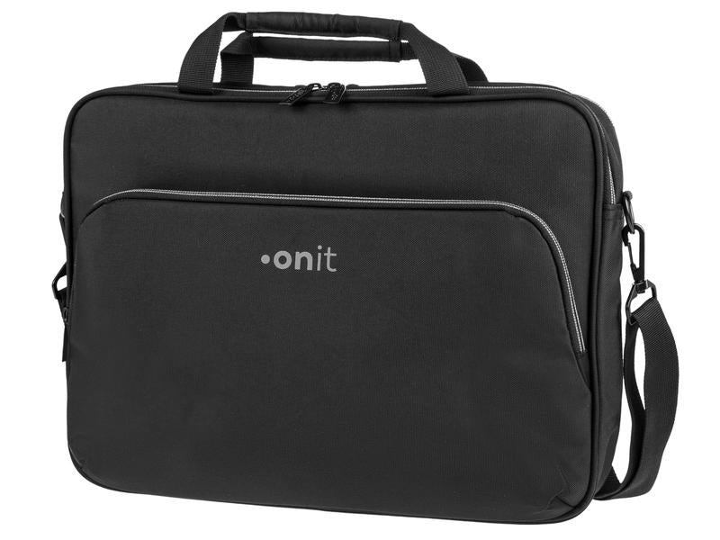 ONIT Notebook-Tasche für bis 13,3" – Trolley-Band, Dokumentenfach – Schwarz