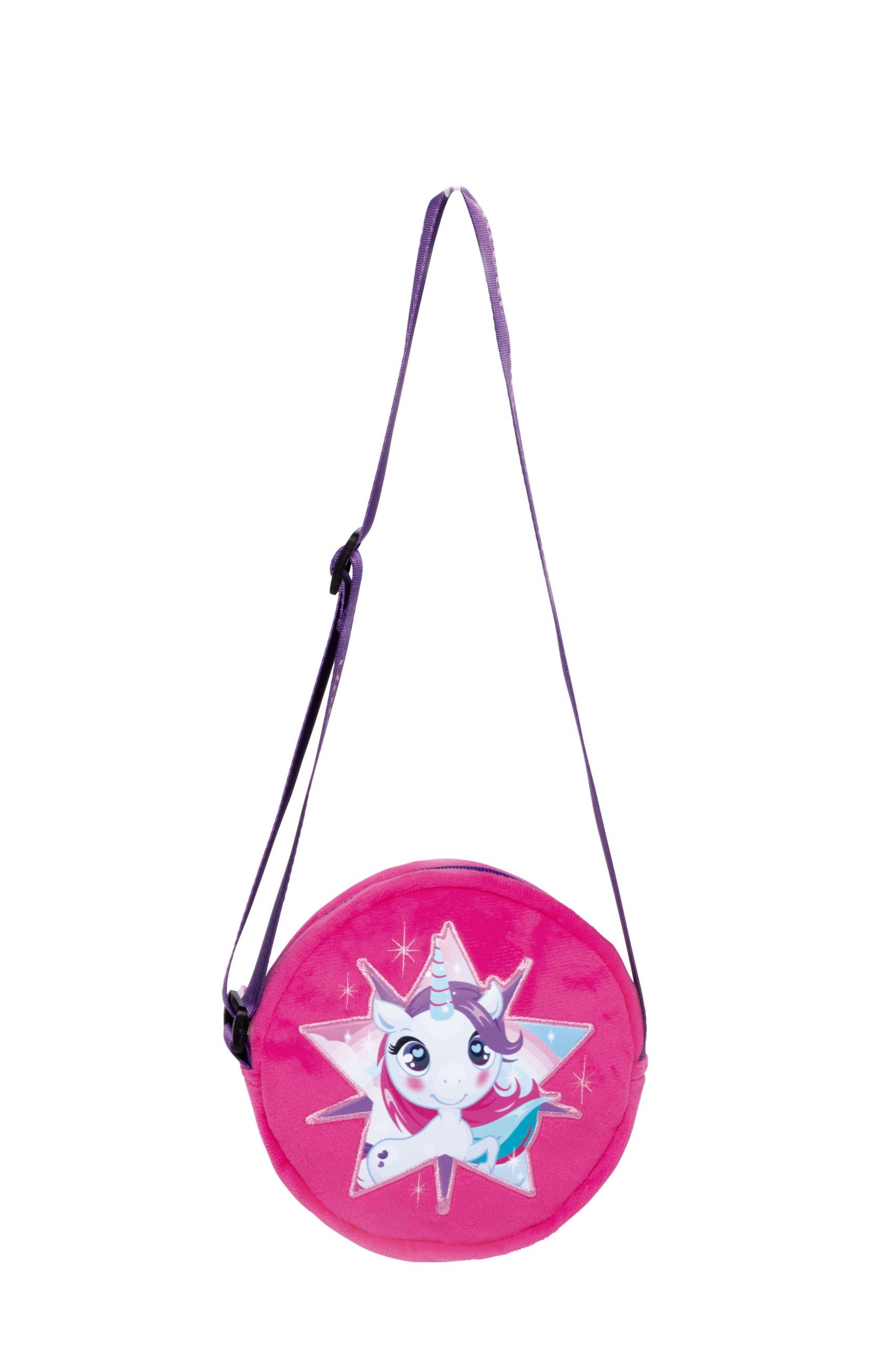 Arditex Umhängetasche – 16 × 16 × 3 cm – Rosa, Polyester – Zaska Unicorn