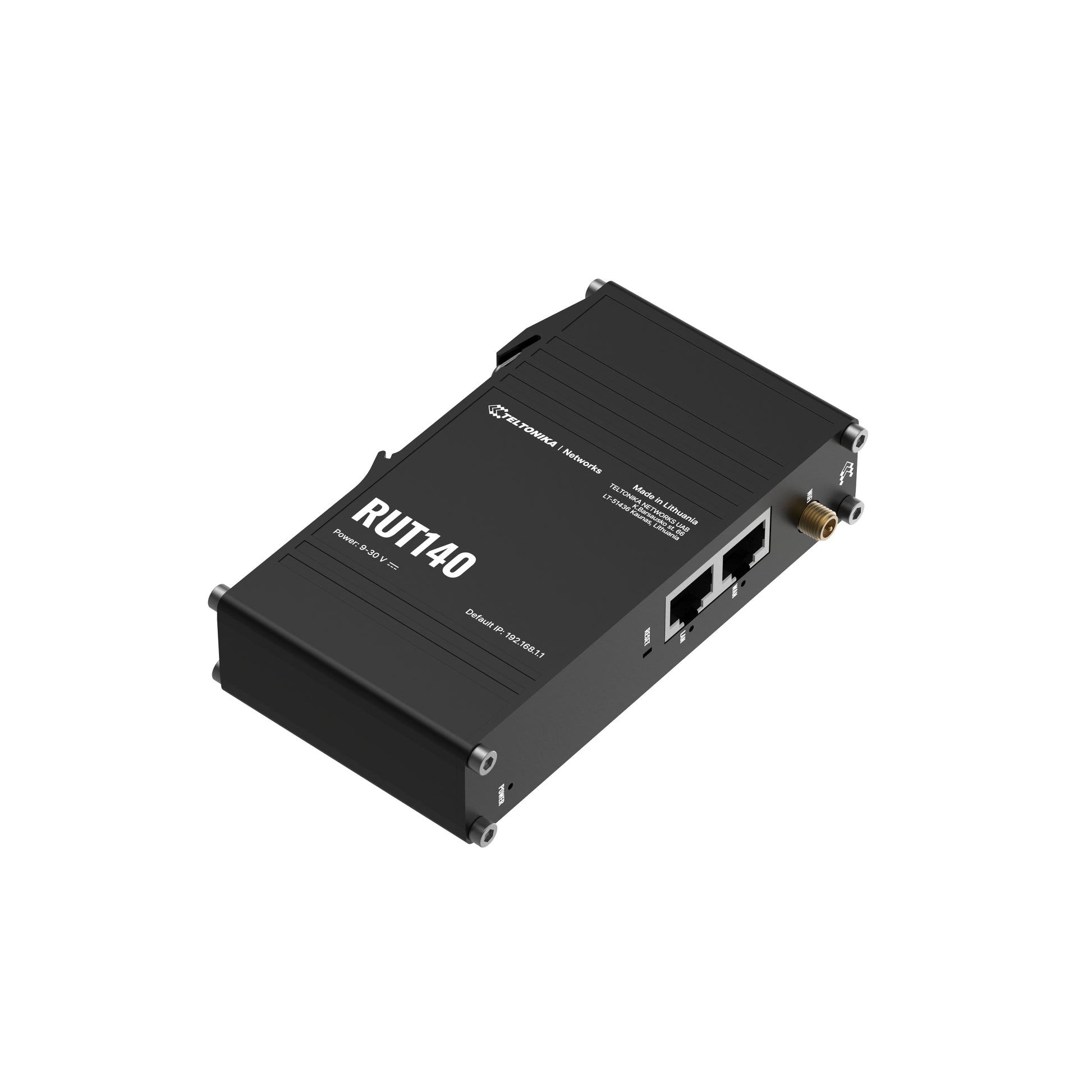 Teltonika RUT140 VPN-Router – Ethernet-WAN, 2× 10/100 Mbit/s, Wi-Fi 4 (802.11n), DIN-Schiene