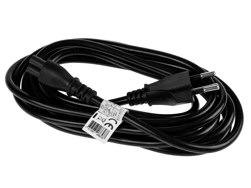 Furber. Netzkabel – T12–IEC C5, 3 m, 230 V/2,5 A, schwarz