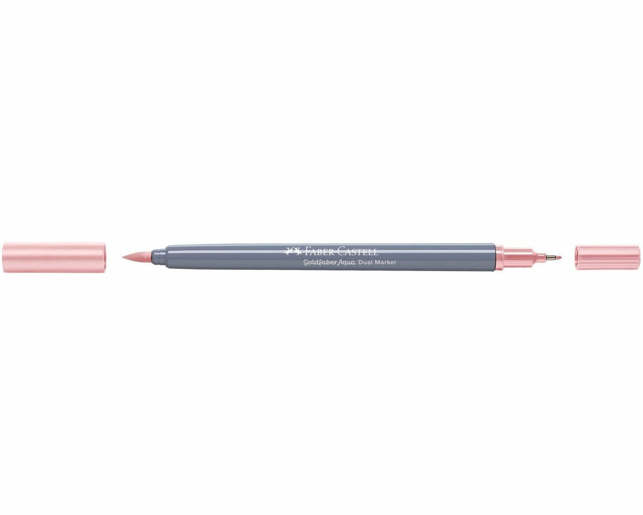 Faber-Castell Brush Pen Goldfaber Aqua – Pinselspitze & Finelinerspitze 0,6 mm – Blassrosa – wasservermalbar