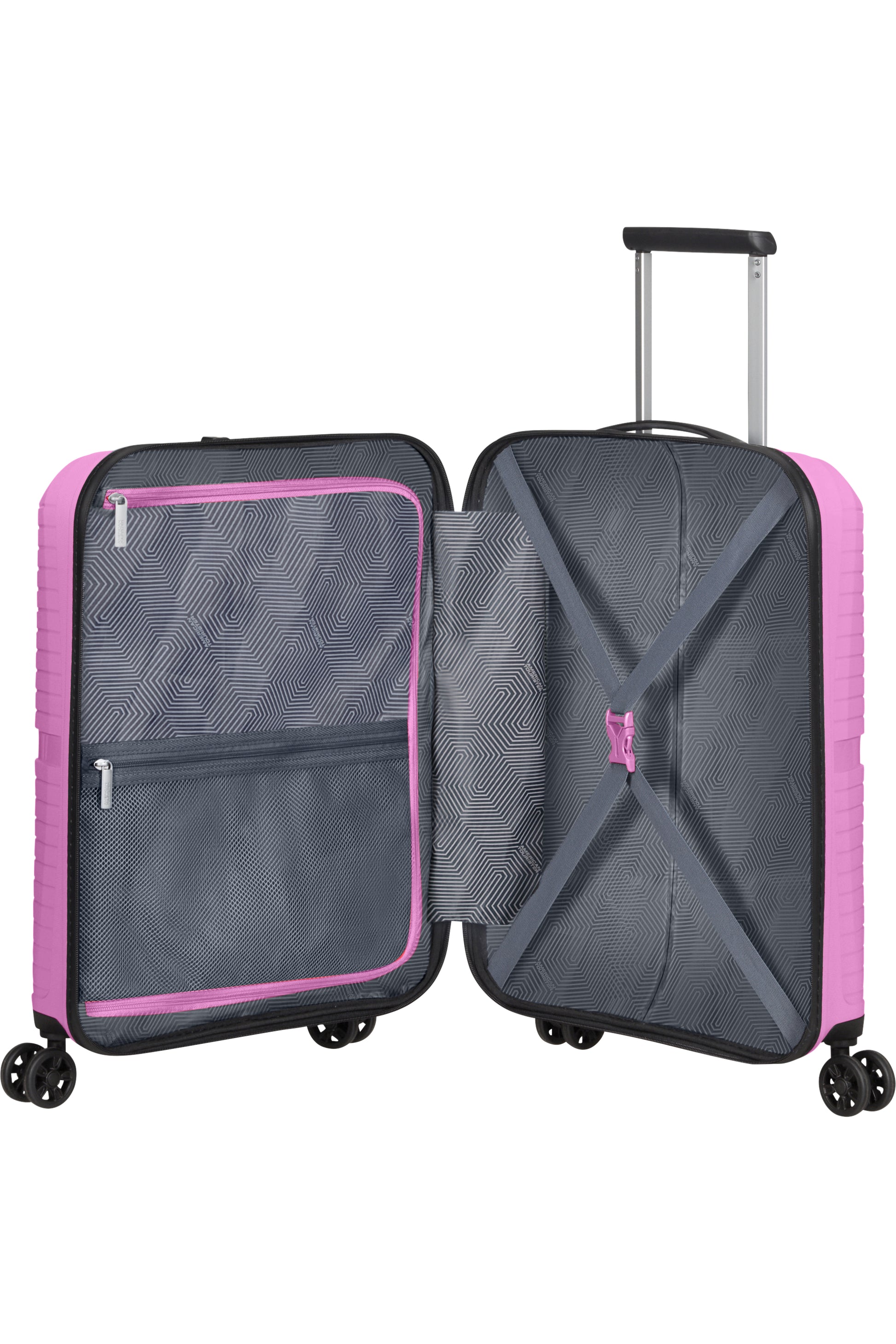 American Tourister Handgepäck-Trolley – Hartschale, 4 Doppelrollen, mit TSA, Pink Lemonade, 40 × 50 × 20 cm