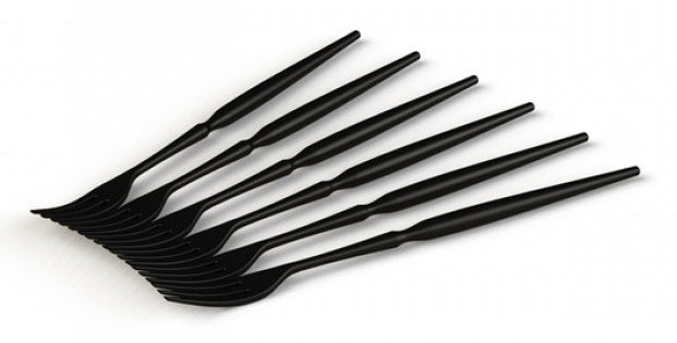 Stöckli Fonduegabeln – 6er-Set, 27 cm, Kunststoff, Schwarz, für Käsefondue, spülmaschinenfest