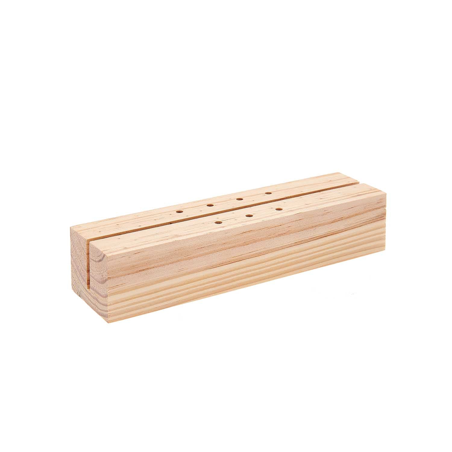 Rico Design Thekendisplay – für Postkarten, Metallringe – Holz, Beige – 180×40×50 mm