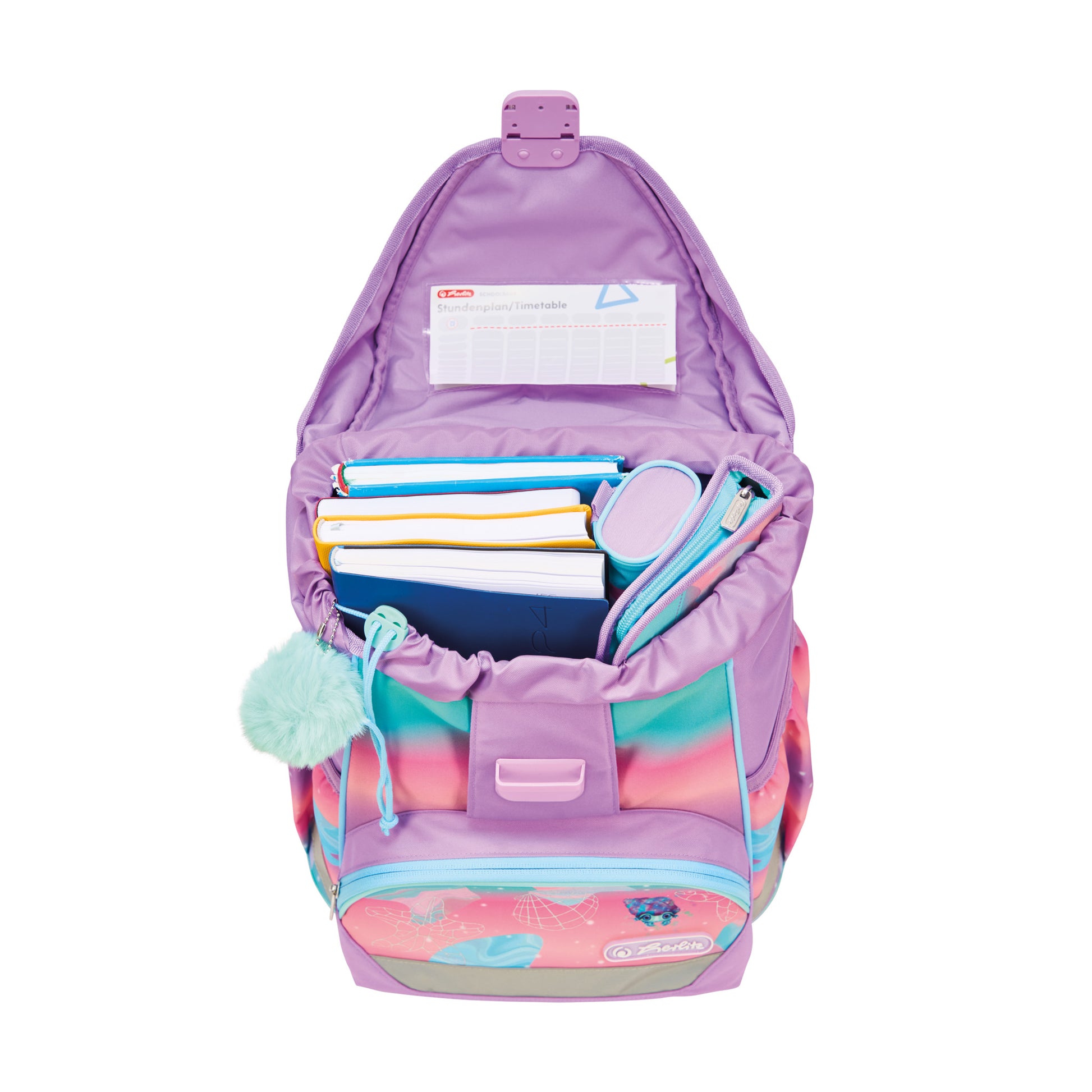 Herlitz UltraLight Plus – Schulrucksack-Set 4-teilig, Meerestiere, 16 l, 28×36×21 cm