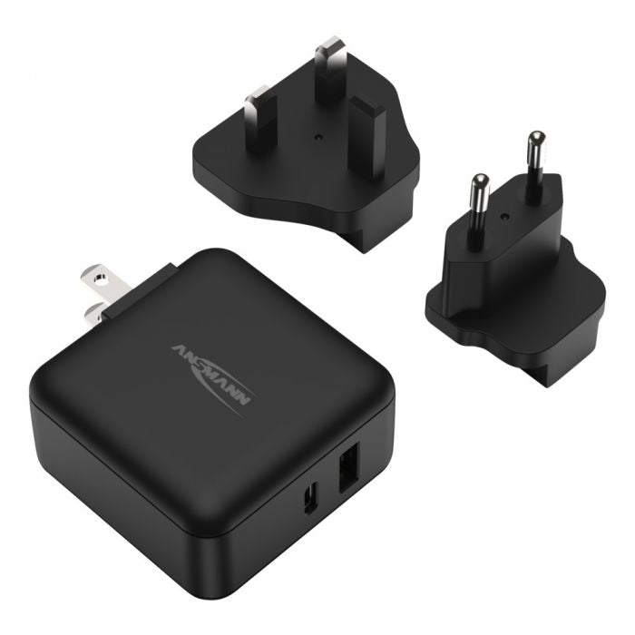 Ansmann Travel Charger TC230PD USB-Wandladegerät 30 W – USB-C×1, USB-A×1 – Schwarz